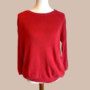 Wilfred Aritzia silk cashmere blend red lightweight sweater medium